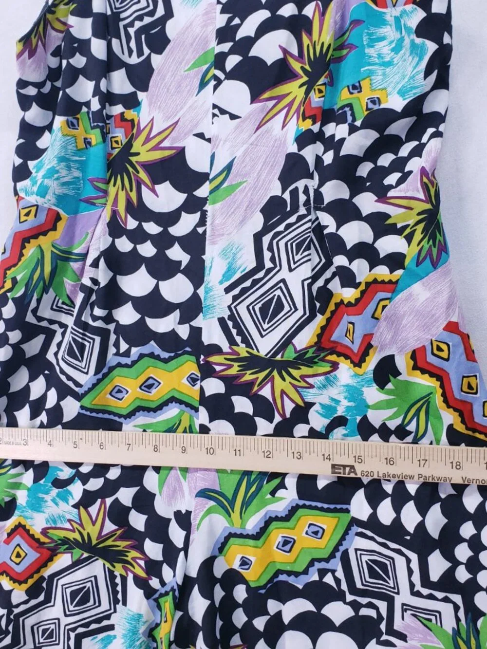 Vintage Jay Jacobs Jumpsuit Size 5 Abstract Retro Art Wide Leg Lightweight